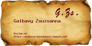 Galbavy Zsuzsanna névjegykártya